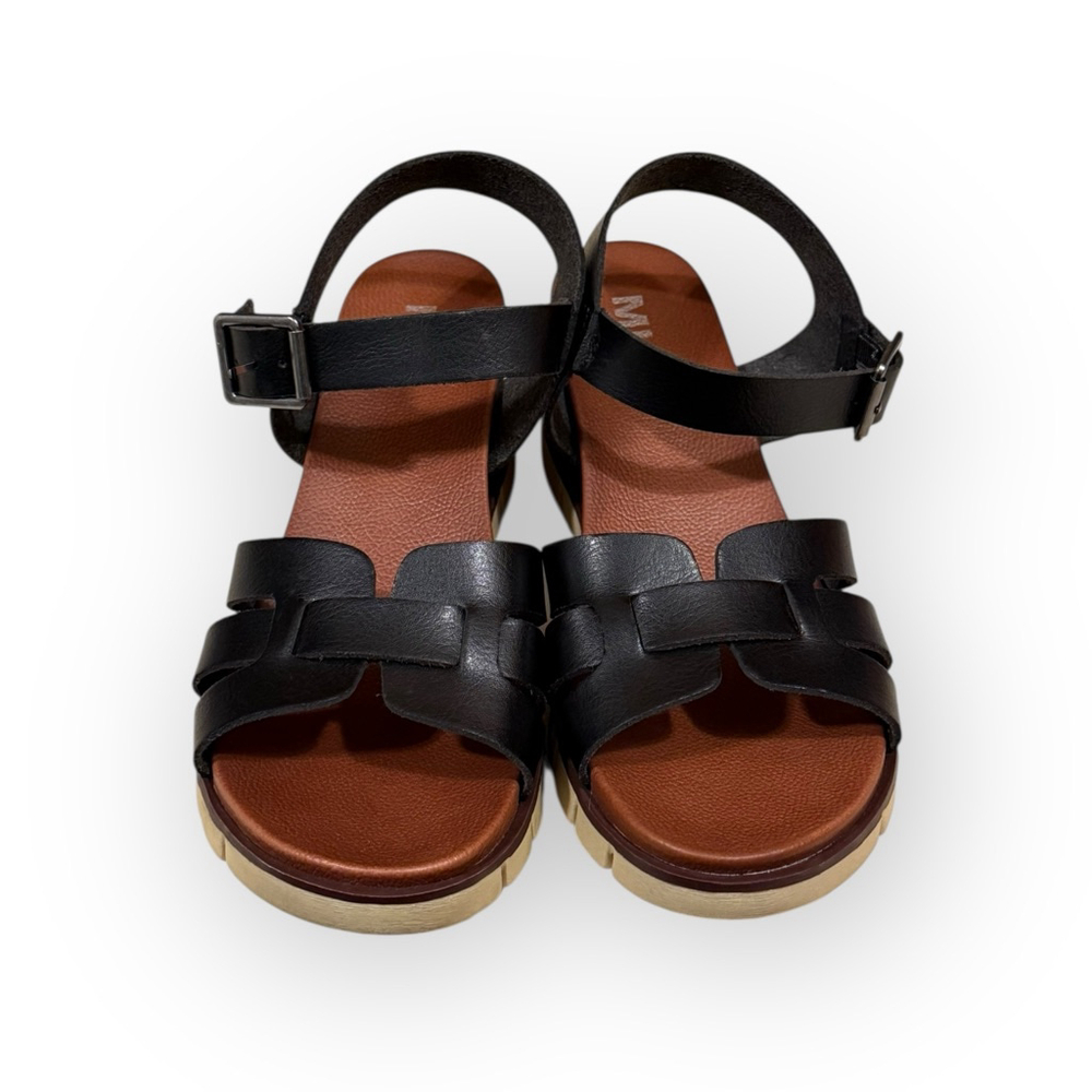 MIA Annalyn Wedge Sandals Black Strappy Comfort Sole Women’s Size 9 - Picture 8 of 8